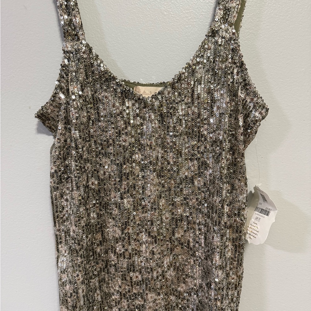 Altar'd State Olive Multi Sequin Tank Top